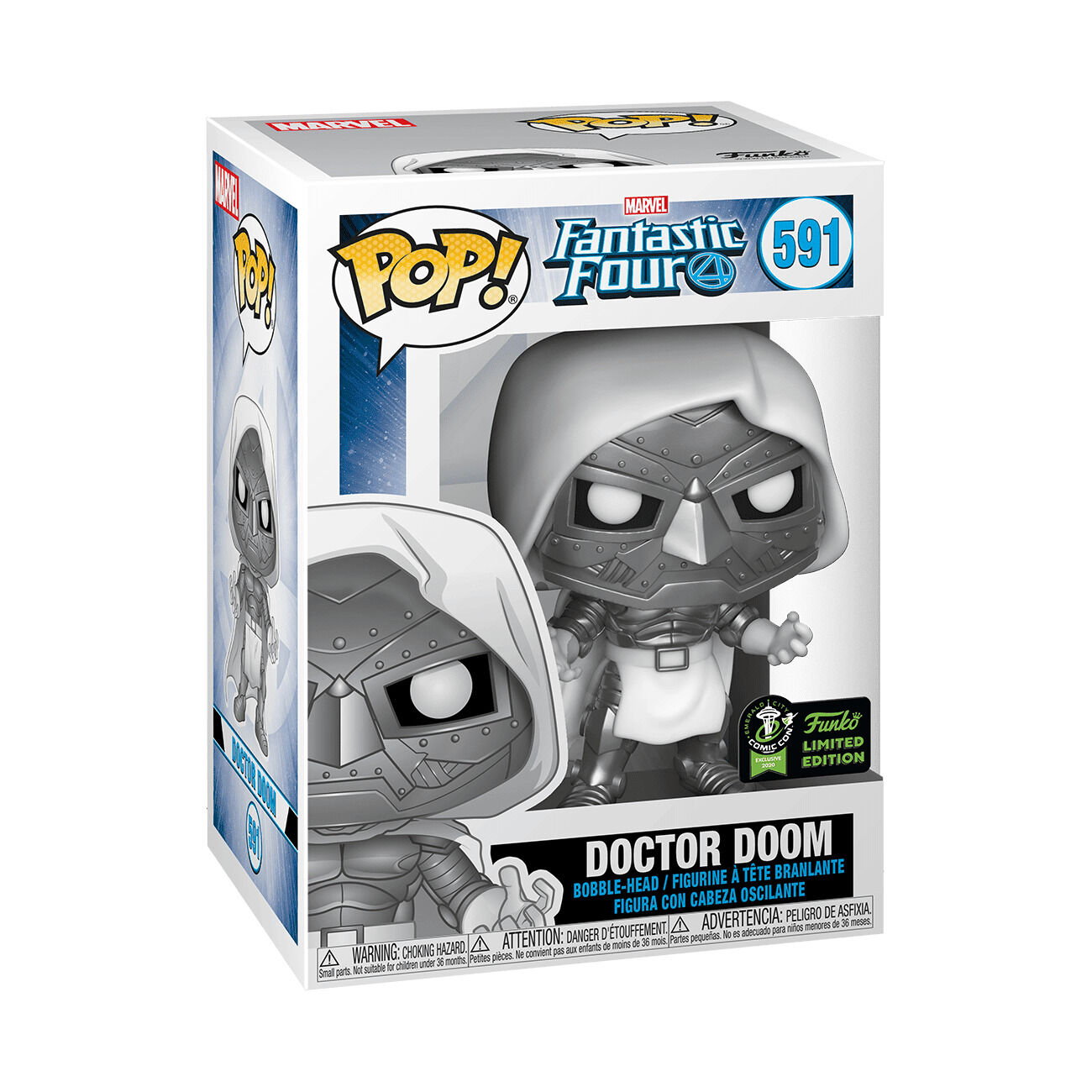 Funko Fantastic Four POP! Marvel Doctor Doom Exclusive Vinyl Bobble Head #591 [White]